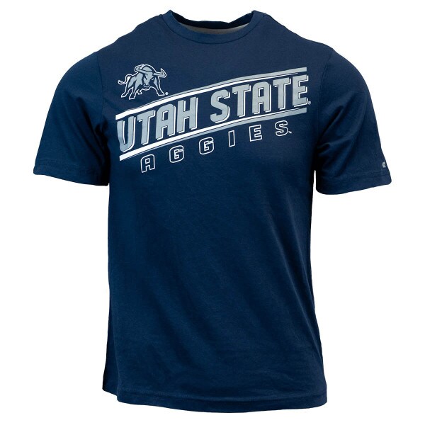 Go Big Blue Utah State Aggies Aggie Bull Navy Short-Sleeve T-Shirt
